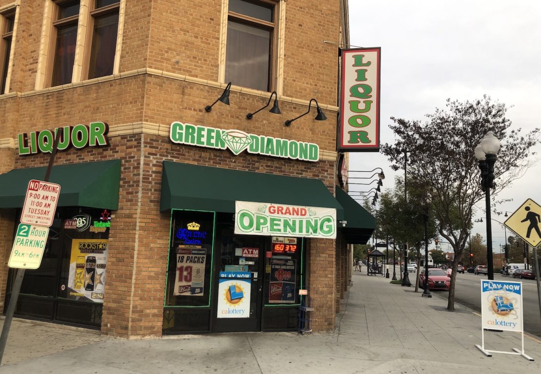 Green Diamond Liquor at 5351 Long Beach Boulevard in Long Beach. Photo by Jeremiah Dobruck.