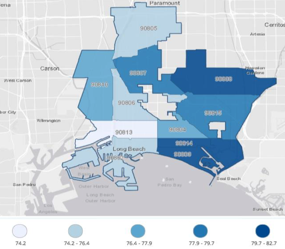 long beach zip code map A Tale Of Two Cities Where You Live In Long Beach Greatly Increases Your Chances Of Contracting Covid 19 Long Beach Post News long beach zip code map