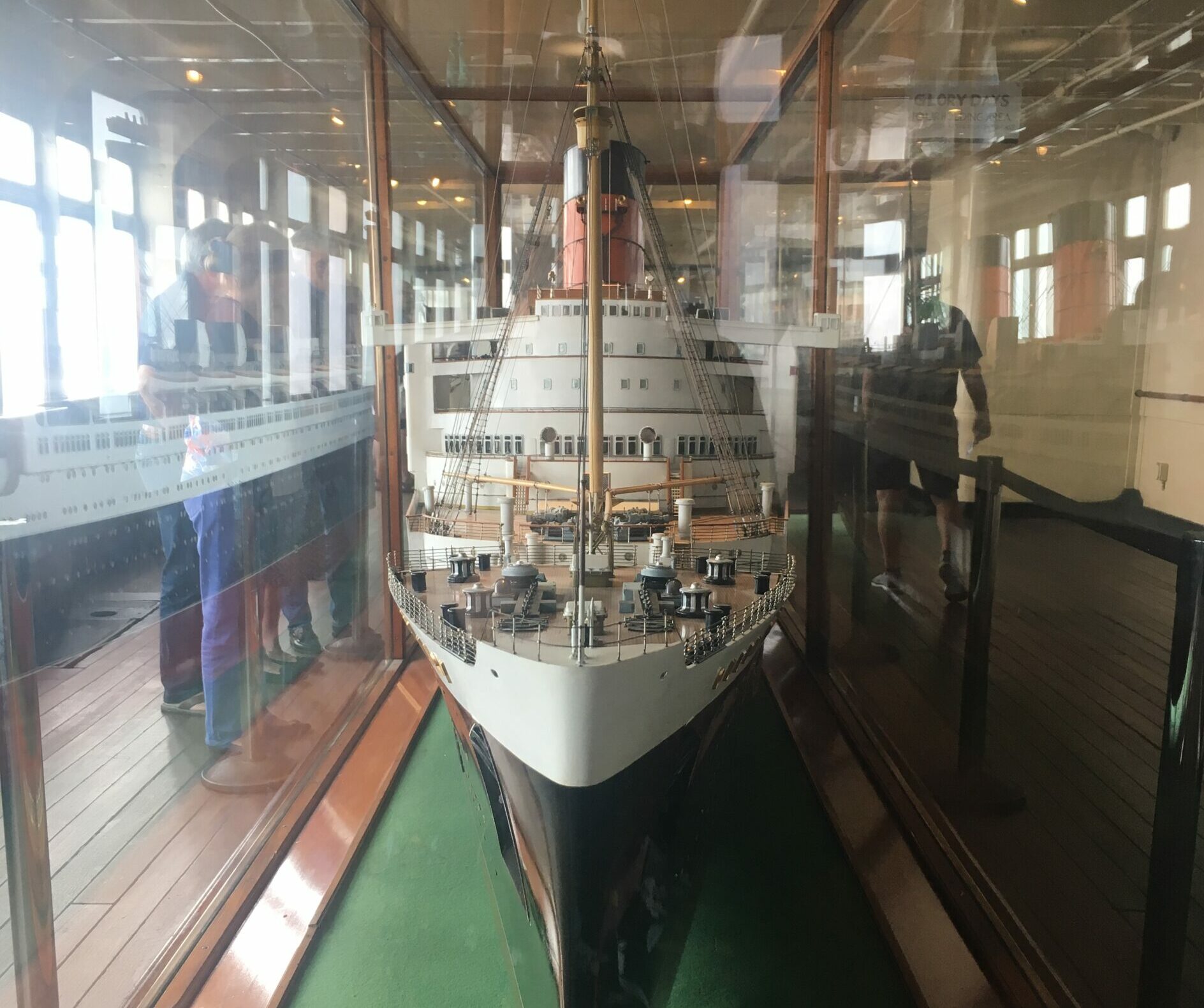 Much like the real Queen Mary, a model of the ship was left to deteriorate while on display