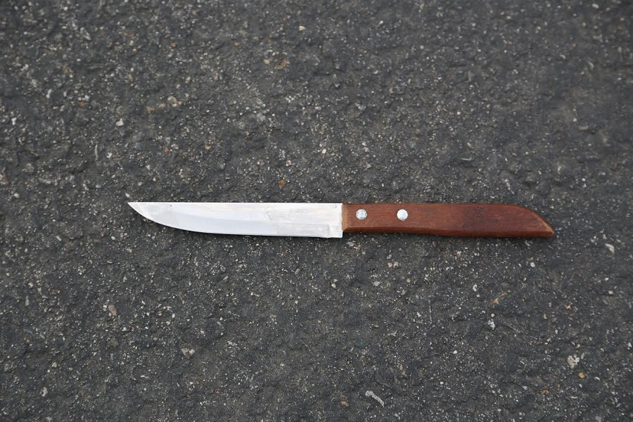 The knife police said Sinuon Pream had when officers shot her. Courtesy Long Beach police.