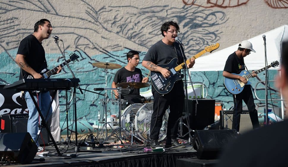 The band Light Paranoia performs during Summer LuvinÕ Fest, at 5301 Long Beach Boulevard in North Long Beach Saturday. The free family friendly event featured multiple bands, as well as vendors, artists and the Long Beach local El Exclusivo food truck on site in Long Beach Saturday, September 1, 2018.<br /> Photo by Stephen Carr / For The Long Beach Post