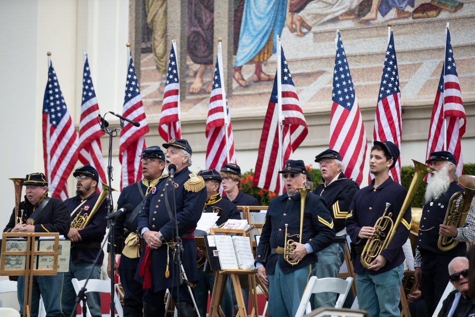 The Band of the California Battalion perform at the Forest Lawn Memorial Day event in Long Beach Monday, May 27, 2019. Photo by Kelly Smiley